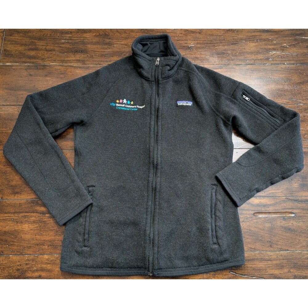 Patagonia Better Sweater Jacket Women's Small Black Full Zip Fleece UCSF Medical